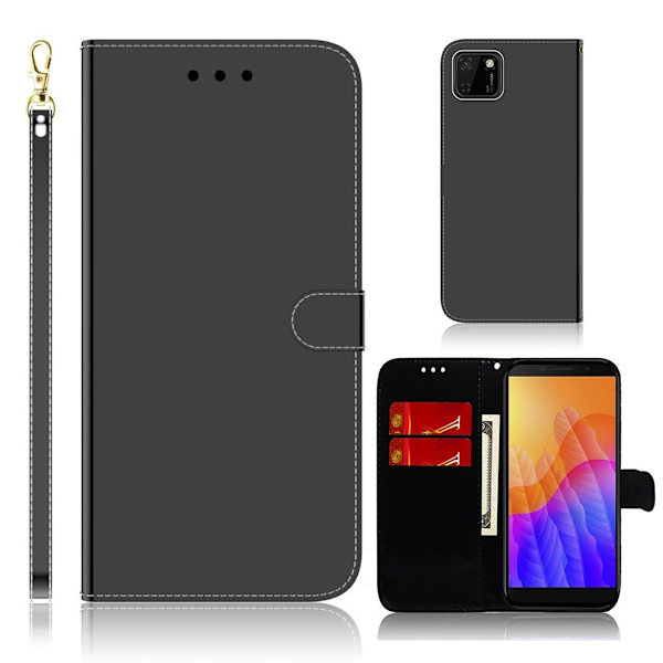 Mirror Huawei Y5p Flippetui - Svart Black