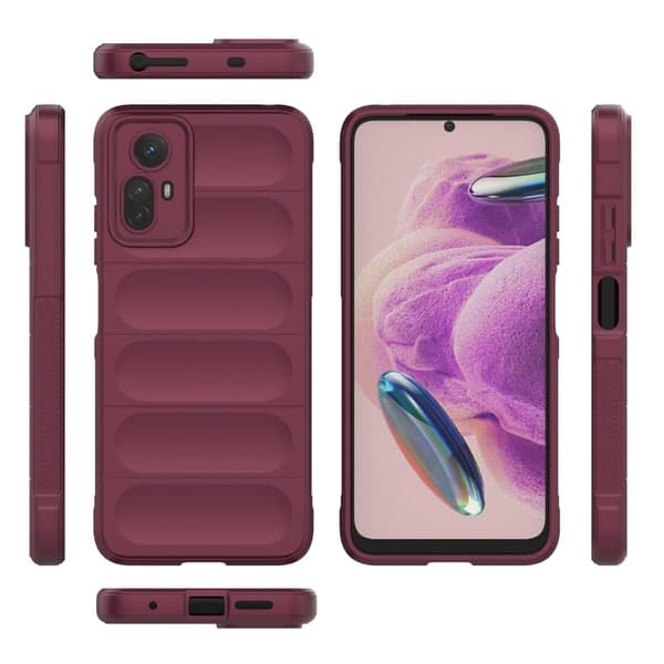 Deksel med mykt grep for Xiaomi Redmi Note 12S - Vinrød Red