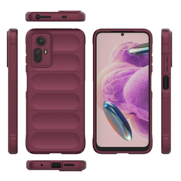 Mjukt greppformat Xiaomi Redmi Note 12S skal - Röd Röd