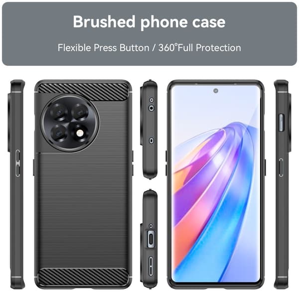 Carbon Flex Etui OnePlus 11R / Ace 2 - Sort Black