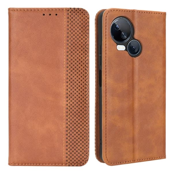 Bofink Vintage Tecno Spark 10 5g Læretui - Brun Brown