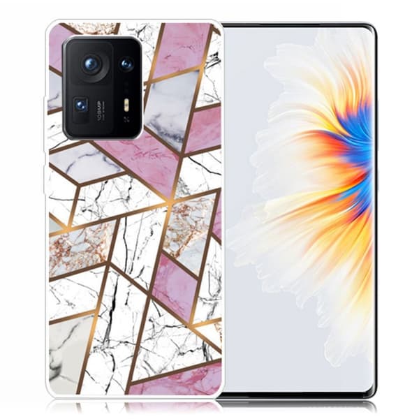Marmormotiv Xiaomi Mix 4 skal - Rosa / Vit / Grå Marmor multifärg