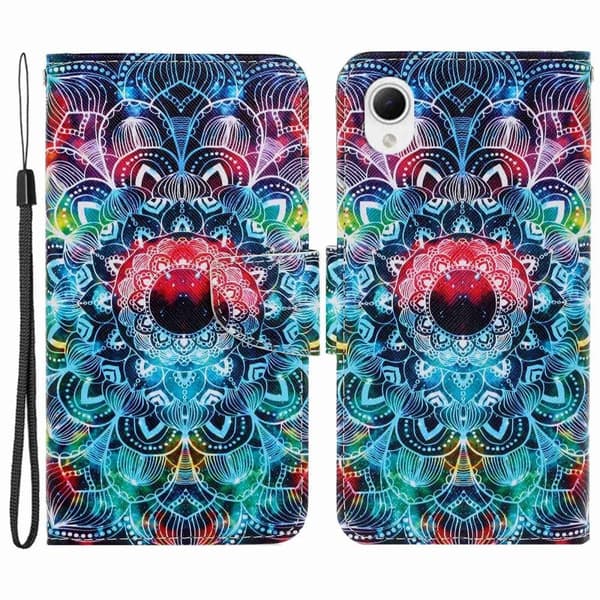 Wonderland Samsung Galaxy A23e Läppäkotelo - Mandala Multicolor