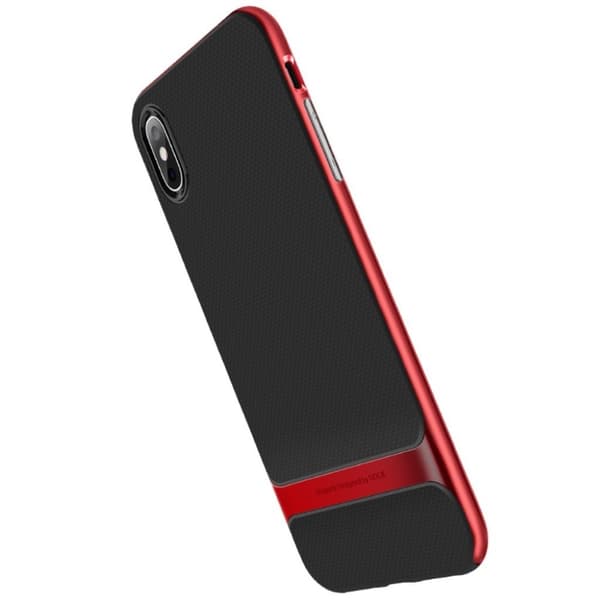 ROCK iPhone Xs mobilskal plast silikon skyddande – Röd Röd