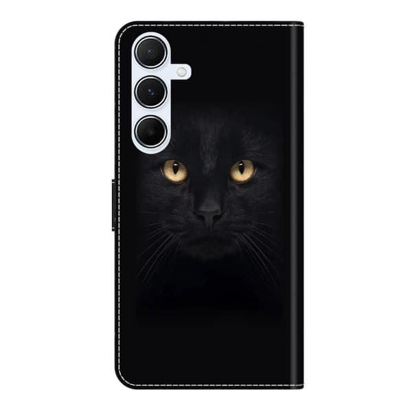 Wonderland Samsung Galaxy A36 / Samsung Galaxy A56 flip etui - Sort Kat Black