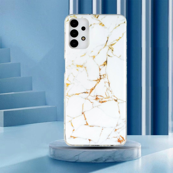 Marble Samsung Galaxy A13 4G Etui - Hvit White