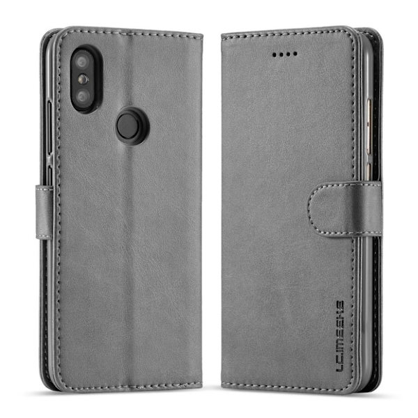 LC.IMEEKE Xiaomi Mi A2 læderetui - Grå Silver grey