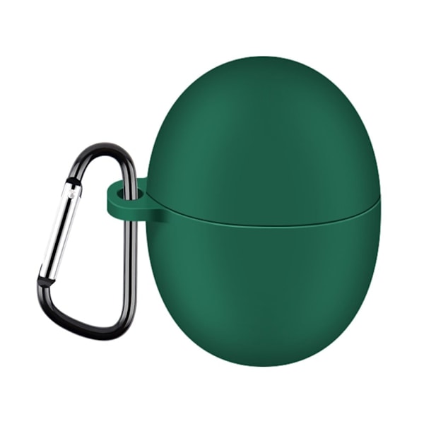 Huawei FreeBuds 5 silikonisuojus koukulla - Mustanvihreä Green