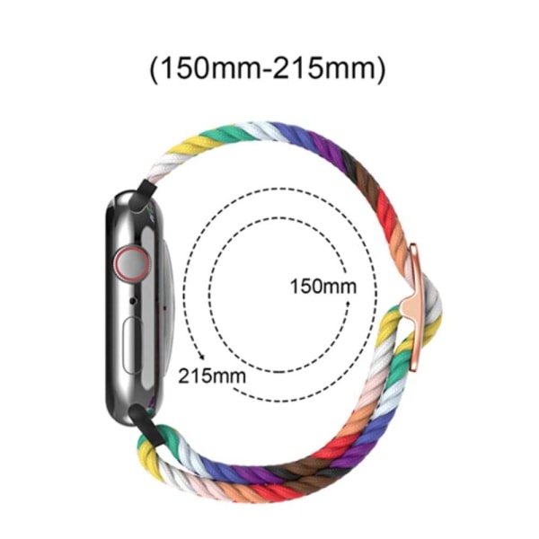 Klockarmband i nylon för Apple Watch (45 mm) - Olivgrön Grön