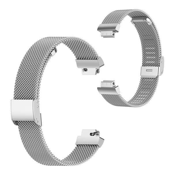 Fitbit Ace 2 / Inspire HR milanesisk urrem i rustfrit stål - Sølv / Størrelse: L Silver grey