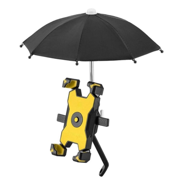 Universal drejelig cykeltelefonholder med minisolskærm - Gul / B Yellow