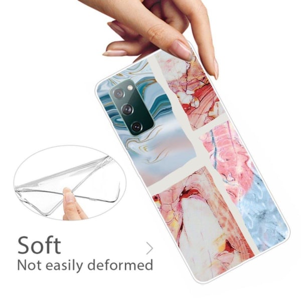 Marble Samsung Galaxy S20 FE Etui - Wavy Marble Tile Multicolor