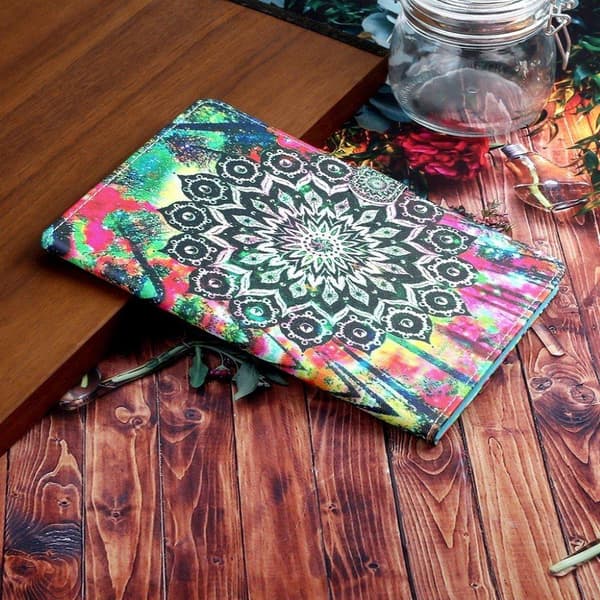 iPad 10.2 (2019) trendy mønstered læder flip etui - blomster og Træer Multicolor