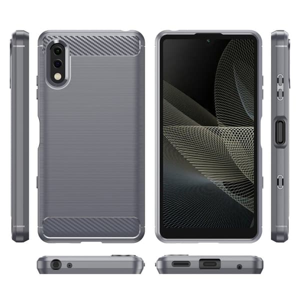 Carbon Flex Sony Xperia Ace 2 skal - Silver/Grå Silvergrå