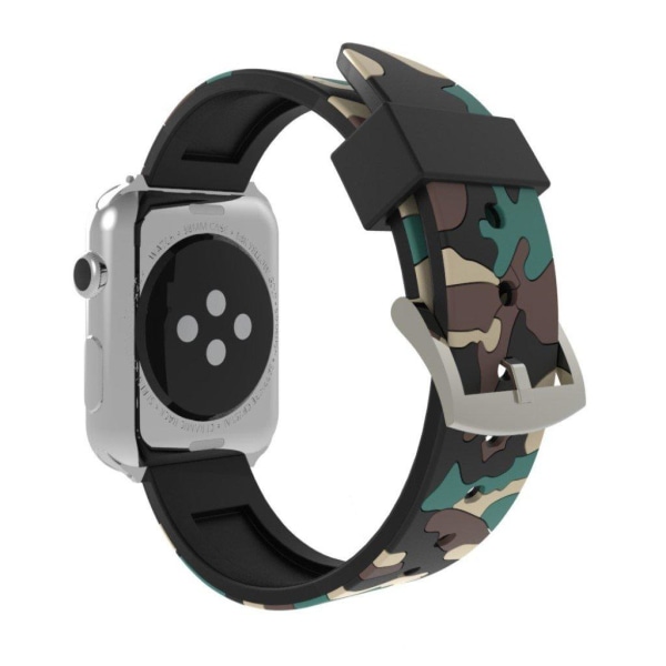 Apple Watch serie 4 40mm kamuflage silikoneurrem - kaki Beige