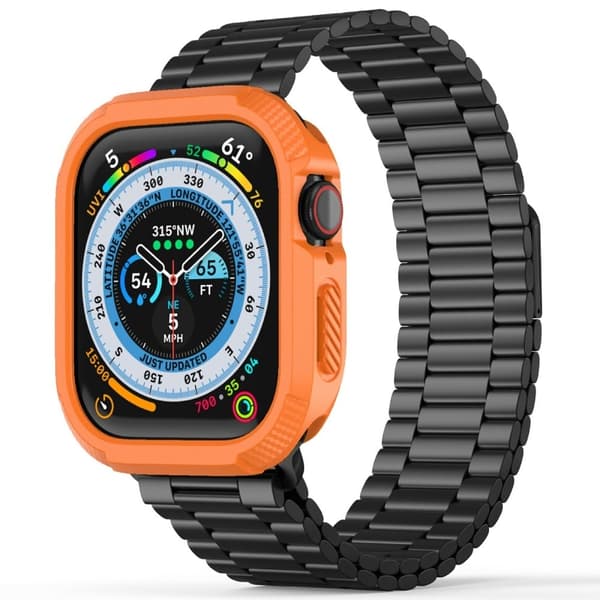 Apple Watch Series 10 42mm Skyddsfodral Robust Flexibelt Klockfodral - Orange Orange