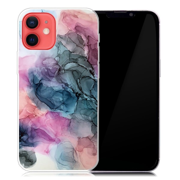 Marble design iPhone 13 cover - Osmose Af Rosa Og Grøn Multicolor