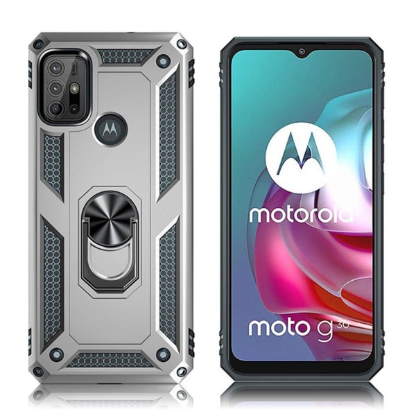Bofink Combat Motorola Moto G30 / Motorola Moto G10 skal - Silve Silvergrå