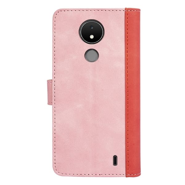 Tofarget lærdeksel for Nokia C21 - Rosa Pink