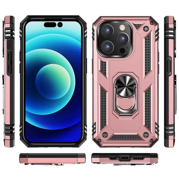 Bofink Combat iPhone 14 Pro Etui - Rose Gull Pink