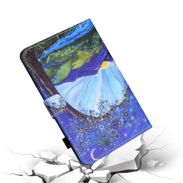 Lenovo Tab M10 cool pattern leather flip case - Landscape Blue