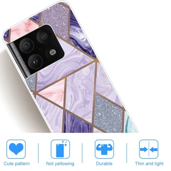 Marble OnePlus 10 Pro Suojakotelo - Triangles And Diamond Marble Multicolor