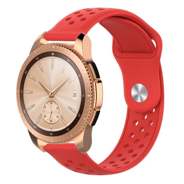 20mm Samsung Galaxy Watch (42mm) silikone Urrem - Rød Red