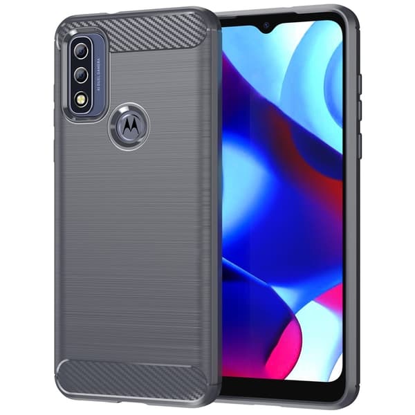 Carbon Flex Motorola G Pure skal - Silver/Grå Silvergrå