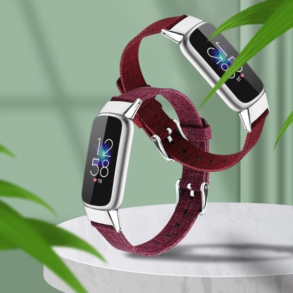 Fitbit Luxe -kellon hihna kankaalle - Punainen / Koko: L Red