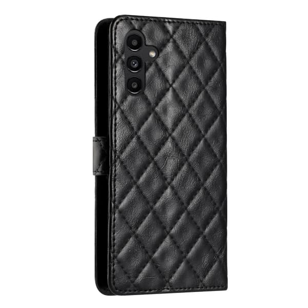 Toimiva rombinen lompakkokotelo Samsung Galaxy A05s - Musta Black