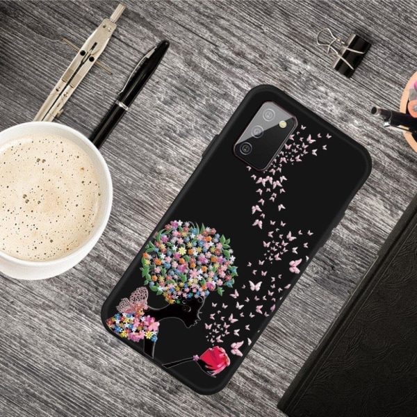 Imagine Samsung Galaxy A02s Etui - Flowered girl and butterfly Multicolor