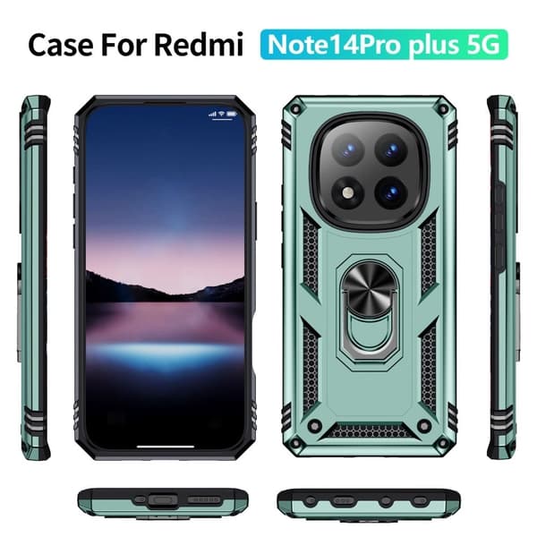Bofink Combat Xiaomi Redmi Note 14 Pro Plus 5G skal - Svartaktig Grön Grön