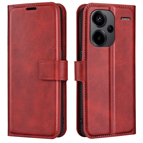 Lompakko Nahkakotelo For Xiaomi Redmi Note 13 Pro+ - Punainen Red