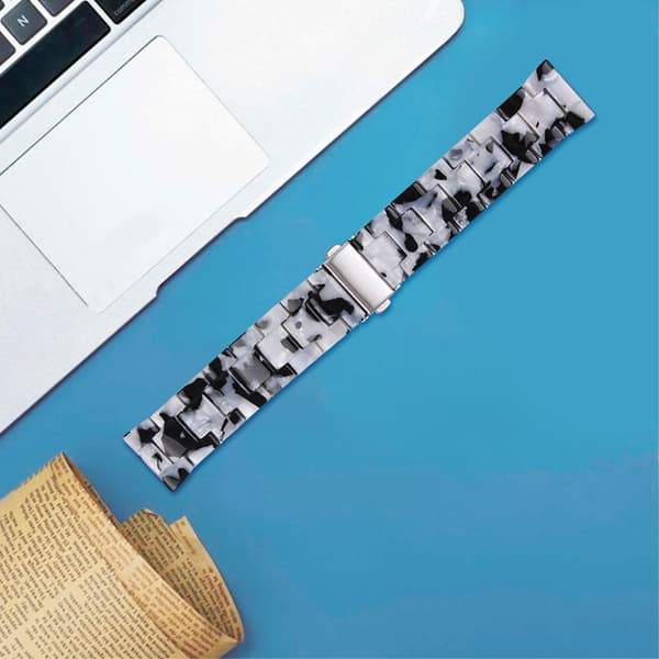 22 mm snyggt klockarmband i harts för Fossil-klocka - Mönster Av Ko multifärg