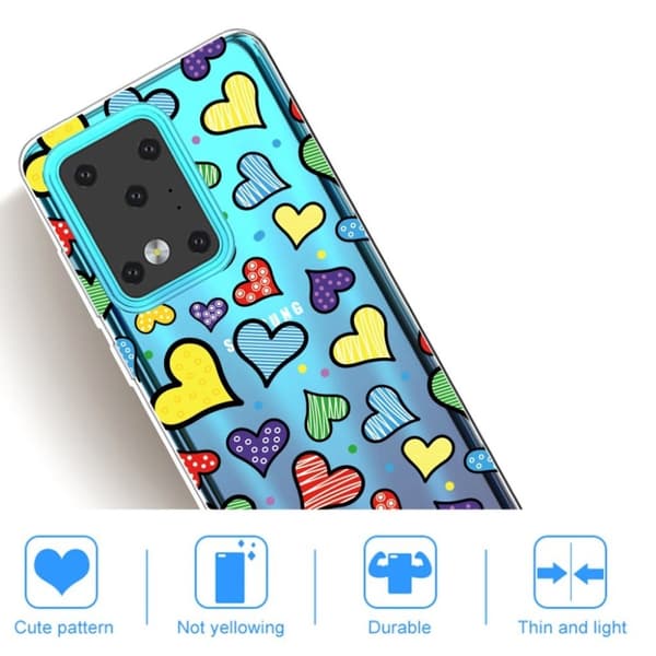 Deco Samsung Galaxy S20 Ultra deksel - Hearts Multicolor