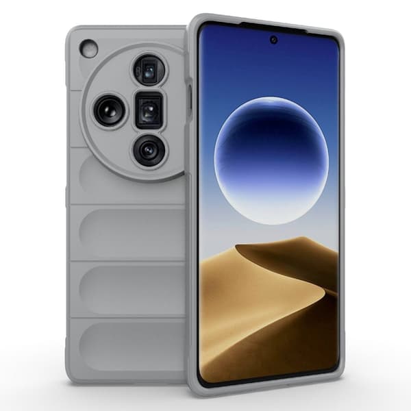 Deksel med mykt grep for Oppo Find X7 Ultra - Lysegrå Silver grey