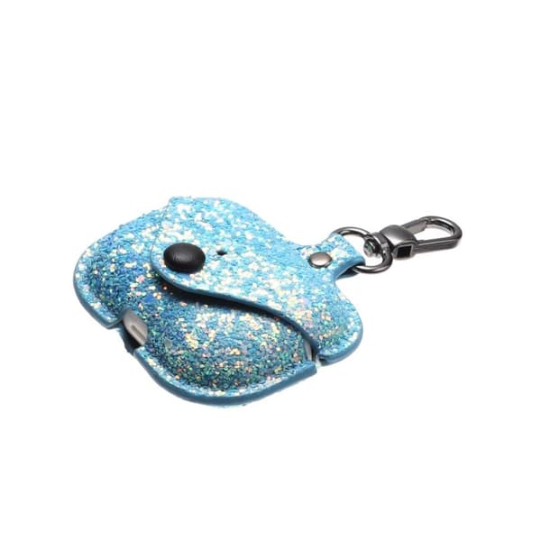 Airpods Pro unikt läderfodral i glitterstil - Blå Blå