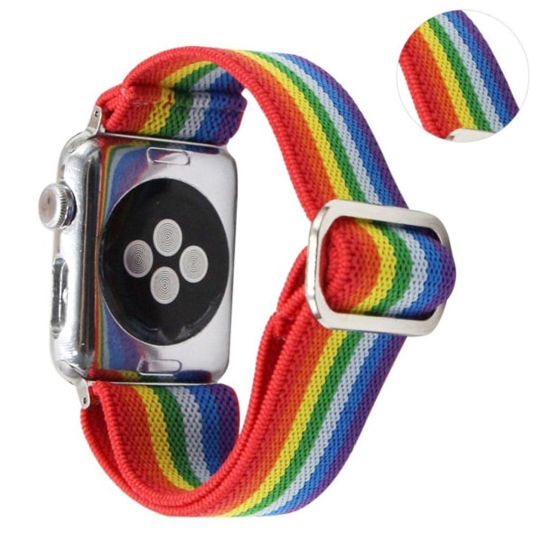 Apple Watch Series 6 / 5 40 mm urrem i vævet stil med mønster - Multicolor