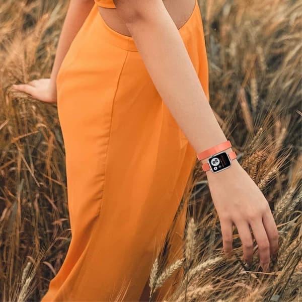 Apple Watch (41mm) urrem i ægte læder med dobbelt loop - Orange Orange