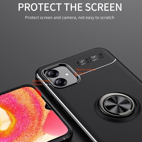 Ringo Suojakotelo Samsung Galaxy A04e / A04 - Musta / Punainen Red