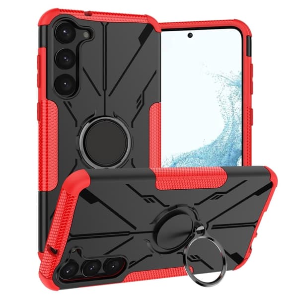 Kickstand-deksel med magnetisk ark for Samsung Galaxy S23 Plus - Rød Red