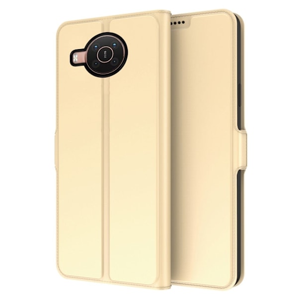 Smidigt och tunt PU-läder Nokia X10 fodral - Guld Guld