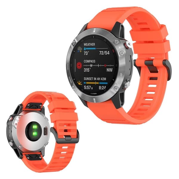 Garmin Fenix 6 hållbar klockarmband - Coral Orange