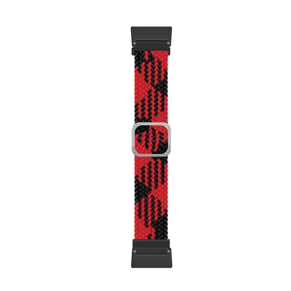 Xiaomi Redmi Watch 2 nylon elastisk urrem - Rød / Sort Red