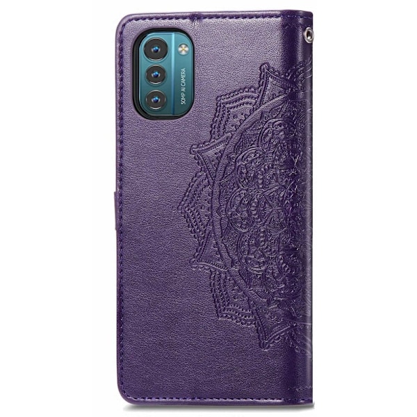 Mandala Nokia G11 / G21 Läppäkotelo - Violetti Purple