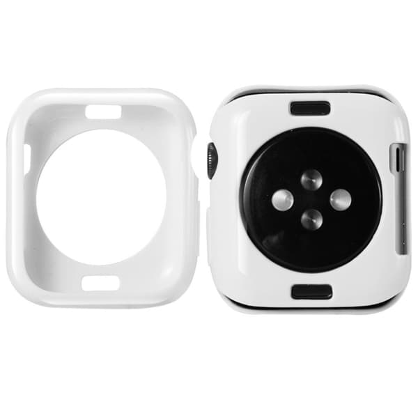 Apple Watch Series 5 44mm simple silikon fodral - vit Vit
