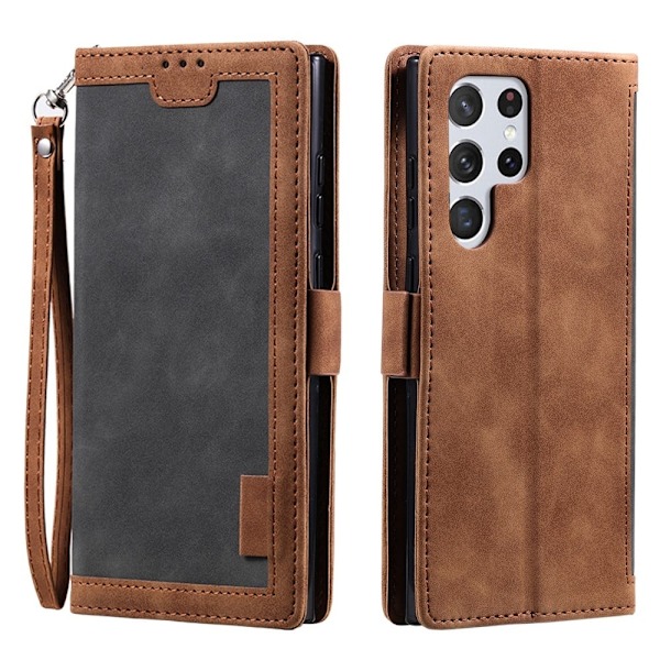 Surburbian Samsung Galaxy S22 Ultra Flip Etui - Grå Silver grey