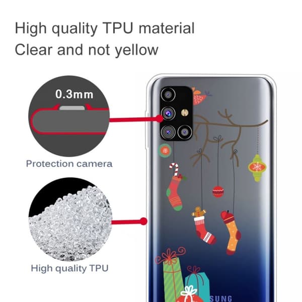 Joulu Samsung Galaxy M51 tapauksessa - Sukkalahja Multicolor