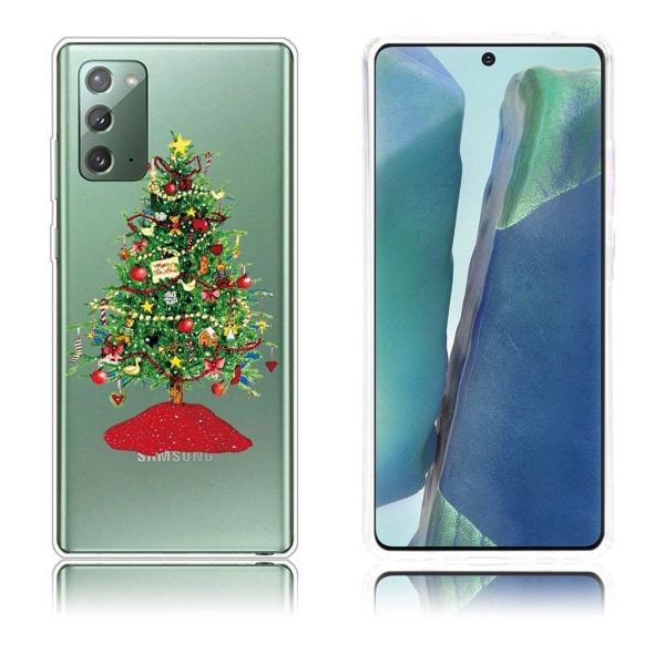 Juletaske til Samsung Galaxy Note 20 - Farverigt Juletræ Green