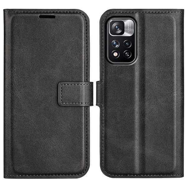 Læretui med Lommebok til Xiaomi Redmi Note 11 Pro 5G / 11 Pro Plus 5g - Svart Black